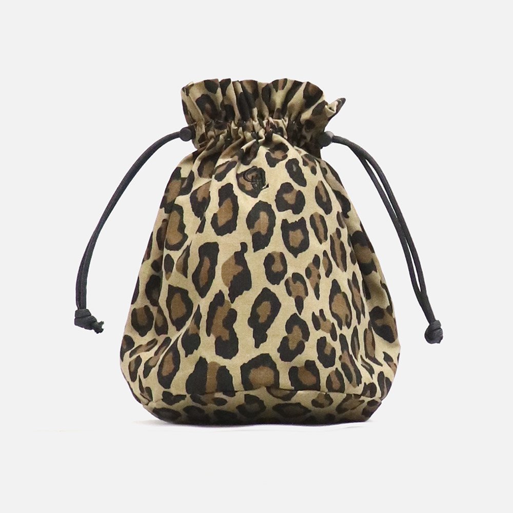 ORIGINAL Charcoal（オリジナル チャコール）Leopard Kinchaku Bag