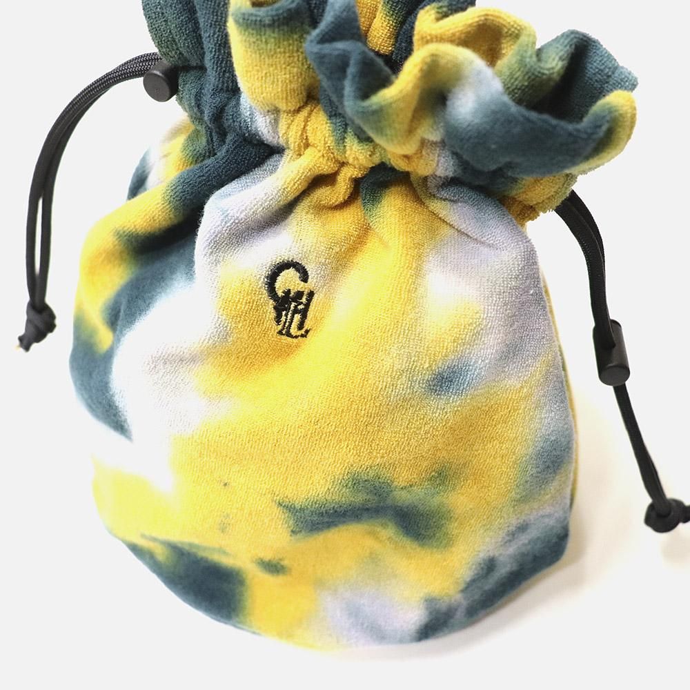 ORIGINAL Charcoalʥꥸʥ 㥳Pile Tie-Dye Kinchaku Bag, ORIGINAL Charcoal, Bag, NO.23-22-5-003