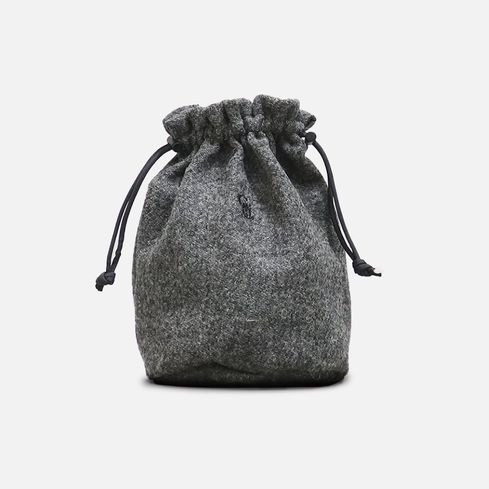 ORIGINAL Charcoalʥꥸʥ 㥳 Harris Tweed Kinchaku Bag 