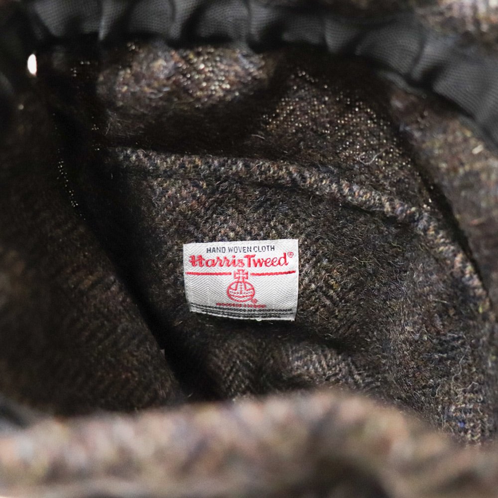 ORIGINAL Charcoalʥꥸʥ 㥳 Harris Tweed Kinchaku Bag , ORIGINAL Charcoal, Bag, NO.23-22-5-618