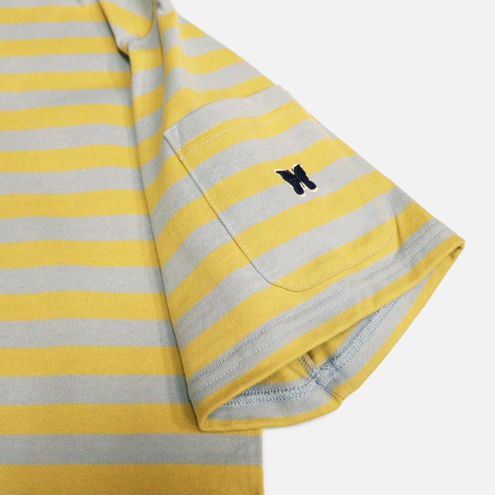 NEEDLES ニードルズ / Border SL / Poc T / パピヨン刺繍 Needles（ニードルズ）〉 Border SL/Poc T - Charcoal TOKYO