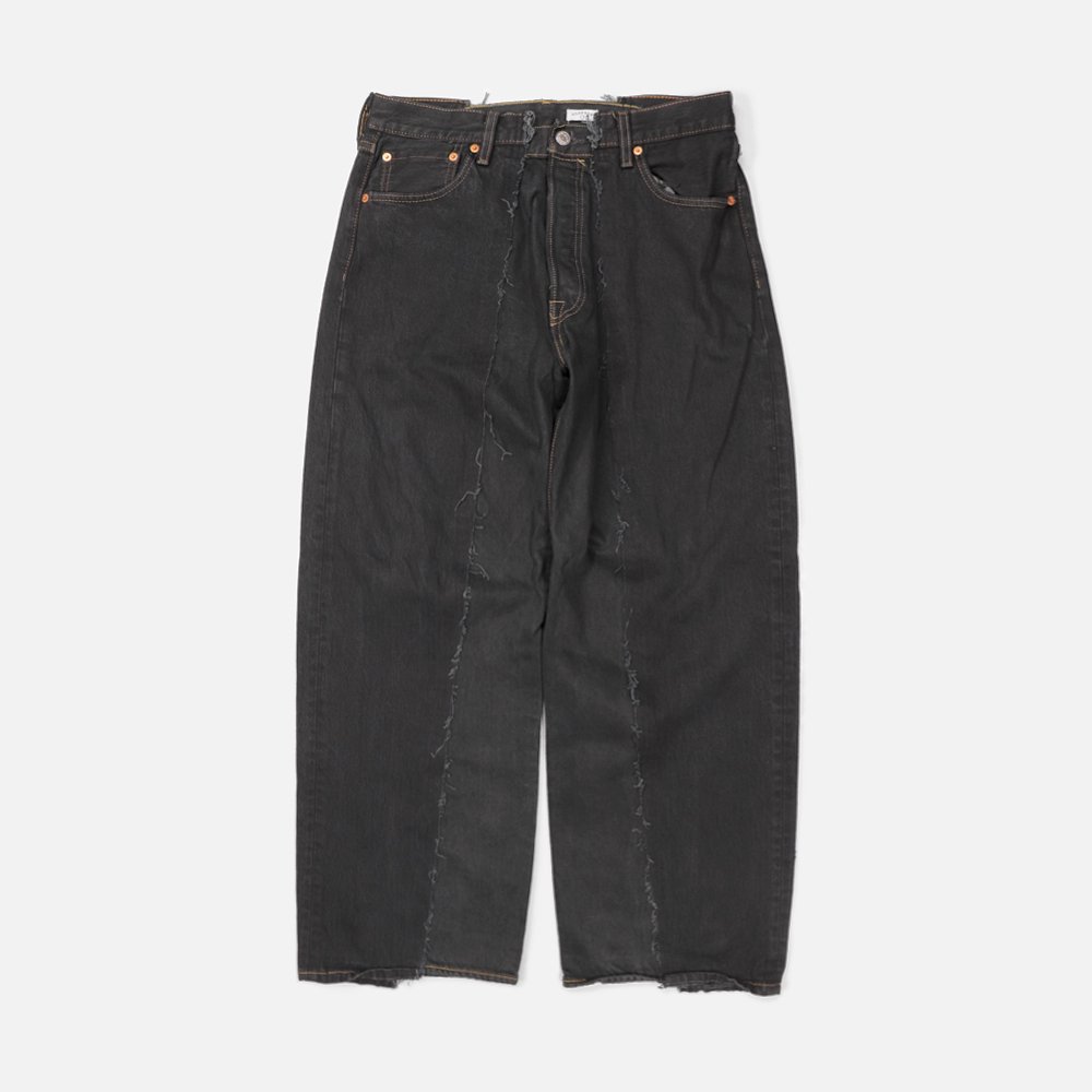 OLD PARK（オールド パーク）〉Black Baggy Jeans M-2 - Charcoal TOKYO Online Store