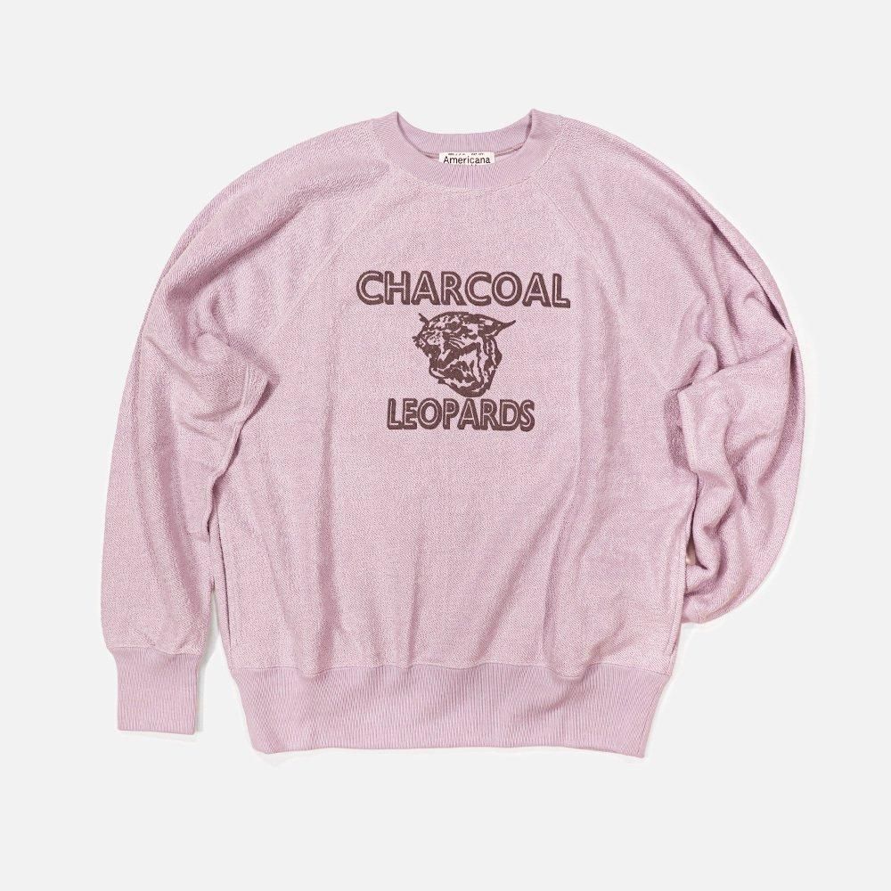 ORIGINAL Charcoal（オリジナル チャコール）× Americana（アメリカーナ）Leopards  Crew L/S, ORIGINAL Charcoal, T-Shirt, Sweat｜L/S, NO.25-02-1-048