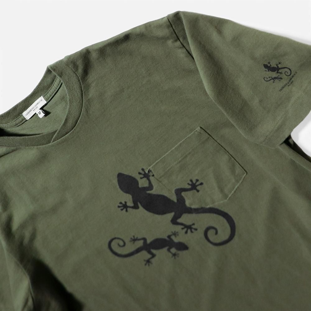 ENGINEERED GARMENTSʥ󥸥˥ ġ Gecko Print Tee, Engineered Garments, T-Shirt, SweatS/S, NO.25-04-1-026