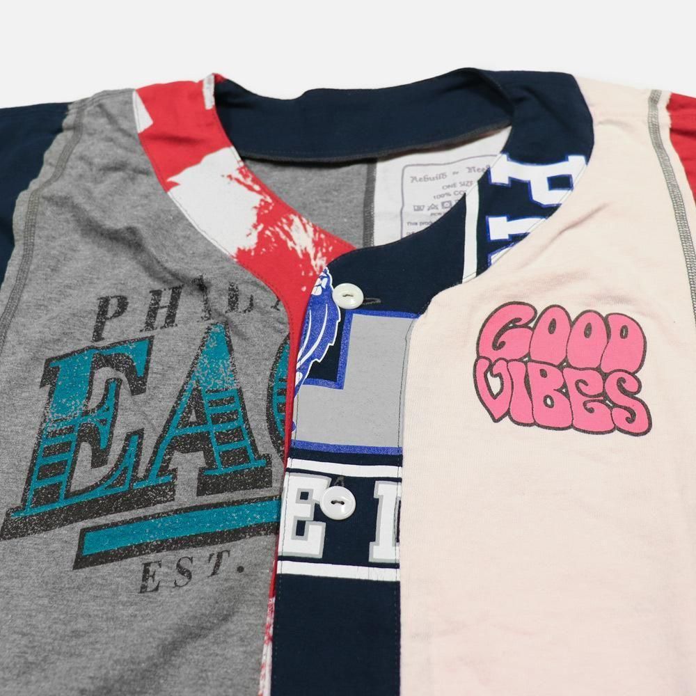 Rebuild by Needlesʥӥ Х ˡɥ륺ˡ4 Cut Wide Baseball Tee , Needles, T-Shirt, SweatS/S, NO.25-03-6-007