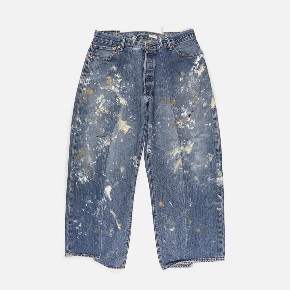 OLD PARK（オールド パーク）〉 Painted Baggy Jeans - Charcoal TOKYO