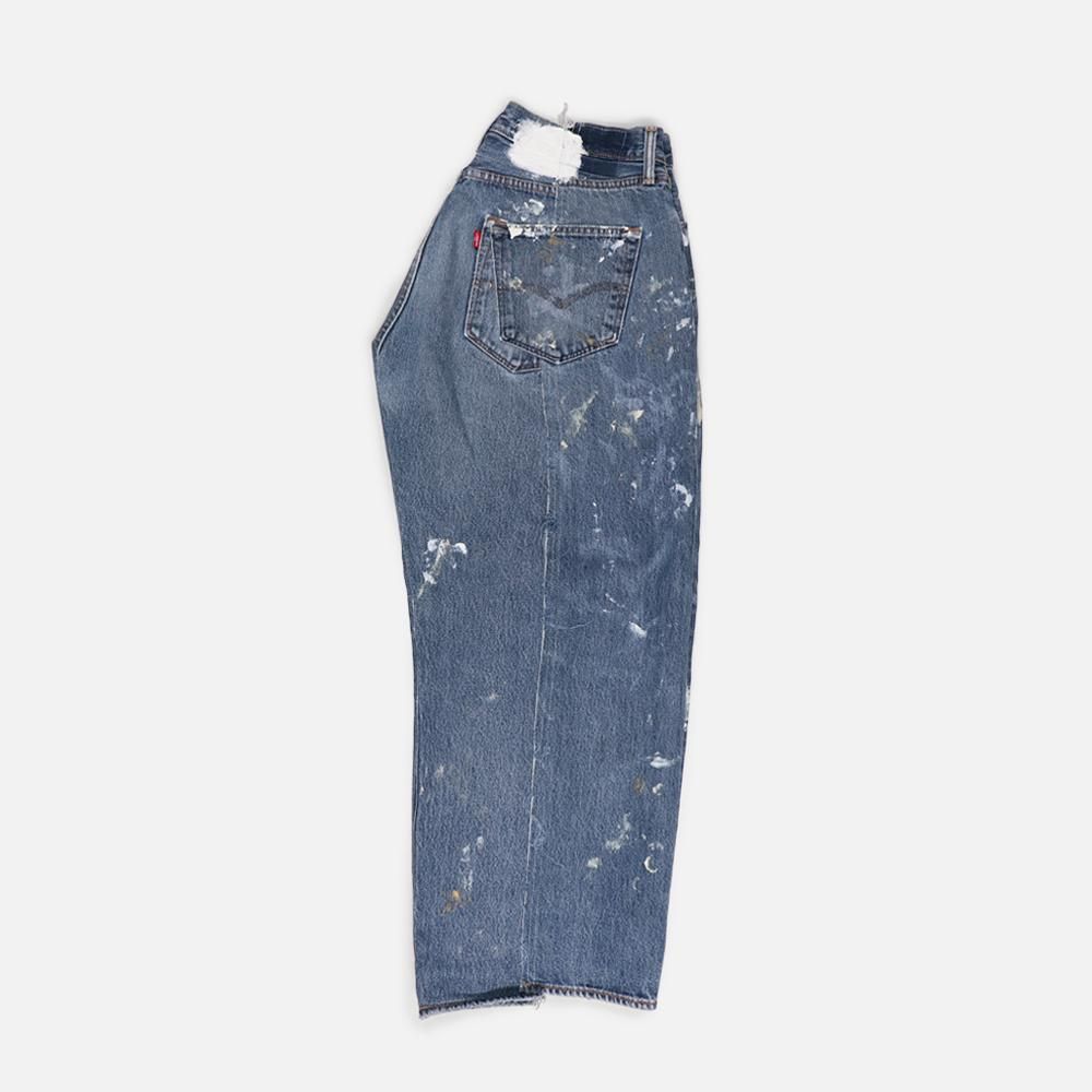 OLD PARK（オールド パーク）〉 Painted Baggy Jeans - Charcoal TOKYO