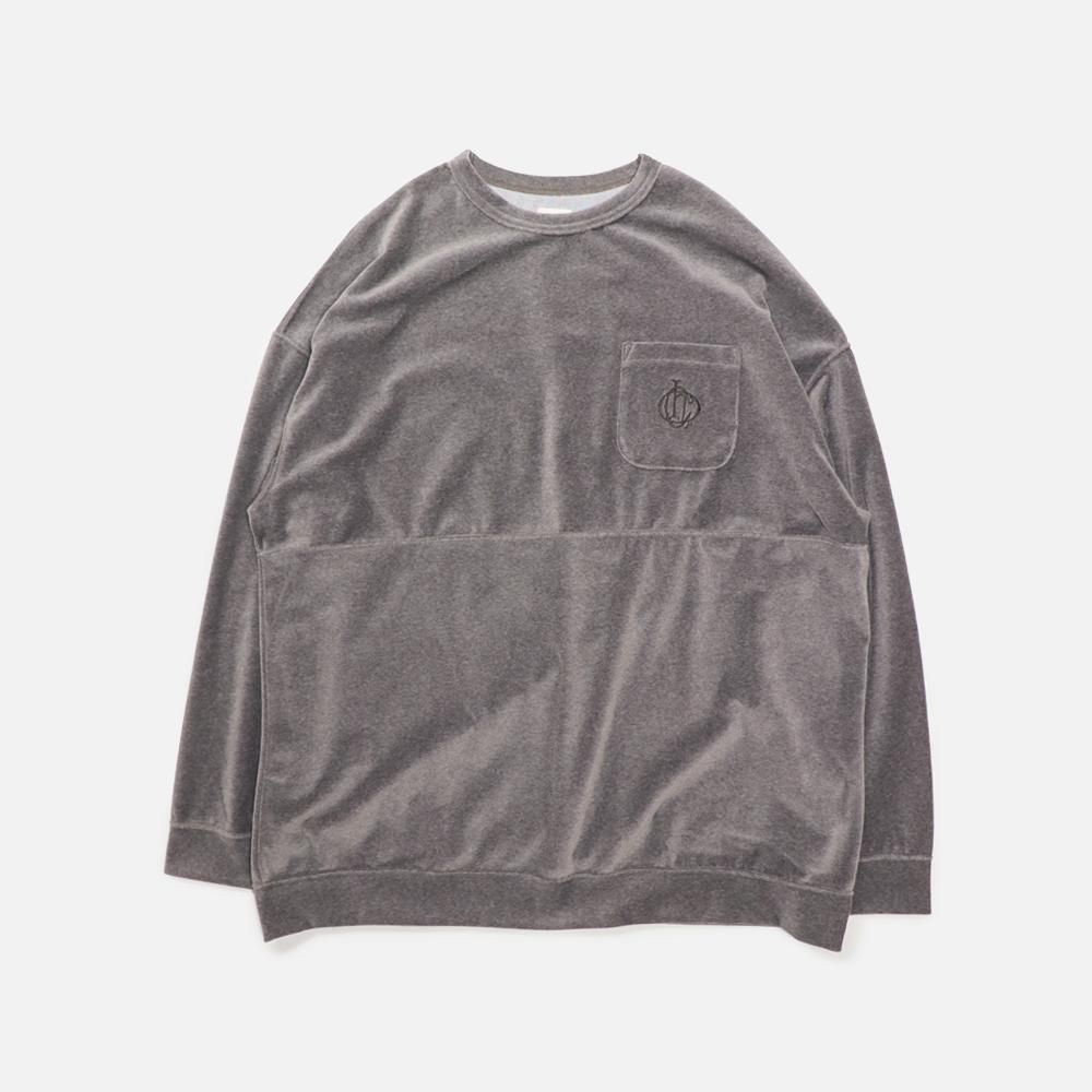 ORIGINAL Charcoalʥꥸʥ 㥳  Velour Panel Foot T L/S
, ORIGINAL Charcoal, T-Shirt, SweatL/S, NO.25-01-1-508