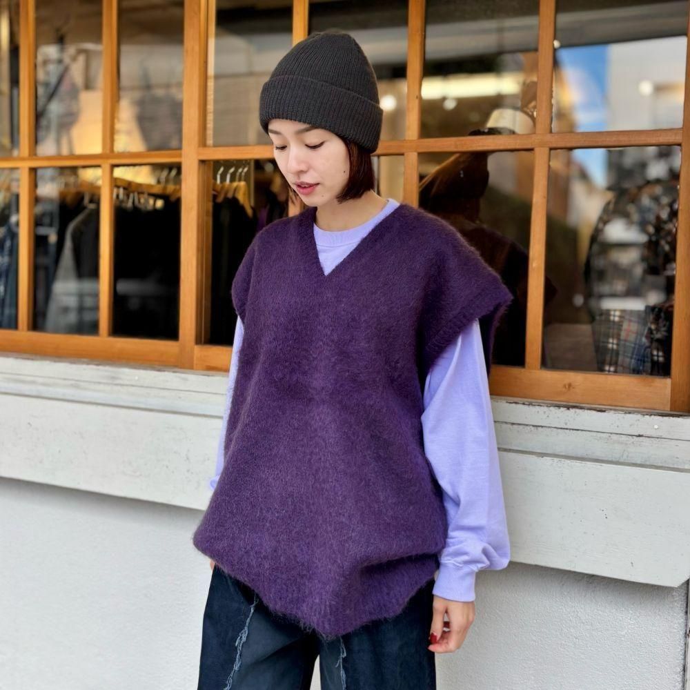 Needles（ニードルズ）〉 Mohair Knit Vest - Charcoal TOKYO Online Store