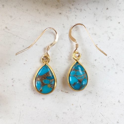Blue Copper Turquoise pierce/earring
