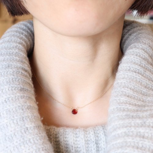 Birthstone necklace Garnet (1月)