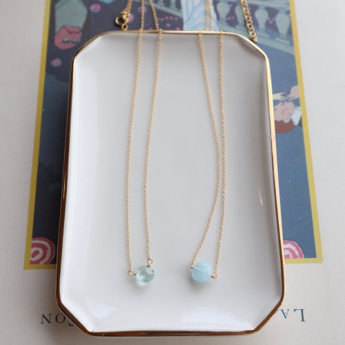 Birthstone necklace Aquamarine (3月)
