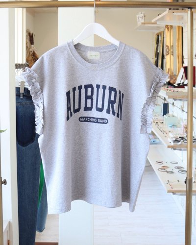 Remake Frill french sleeve tee/Gray