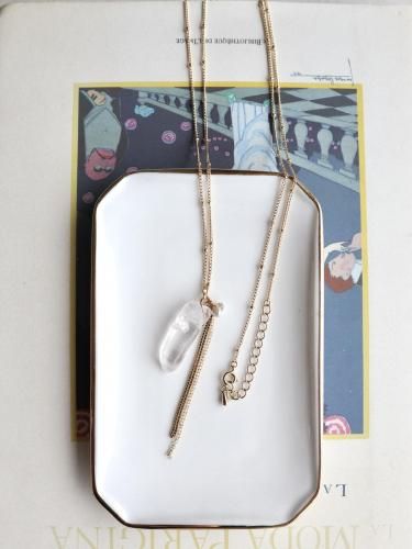 Crystal chain Long necklace