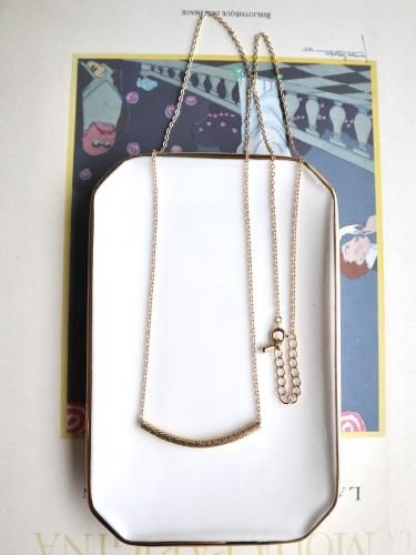 Tube long necklace