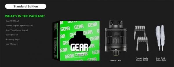 赤字上等☆激安セール】Wotofo Gear V2 RTA 24mm 3.5ml