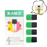 ڤ󤻡Ǽ Ĺ 2֡BLANKZ! Refillable CartridgeJUUL  POD ȥå 4ꥻå