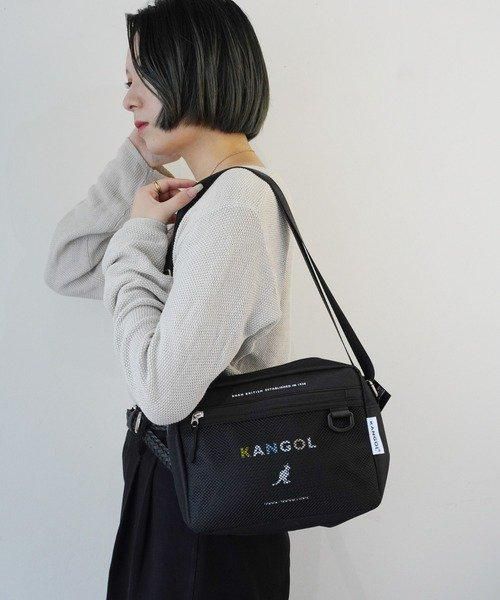 KANGOL (カンゴール) メッシュ ポケット ワイドショルダーバッグ