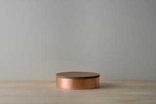 Copper precious box, medium  w/wooden lidcedar