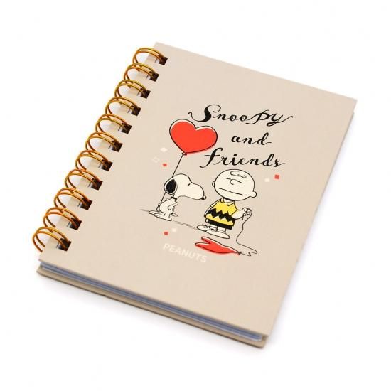 A6ノート Wリング 女の子 向け スヌーピー Snoopy ヴィンテージ風 カミオジャパン おしゃれ で かわいい 文房具 の ドイブングテン かわいい文房具のドイブングテン