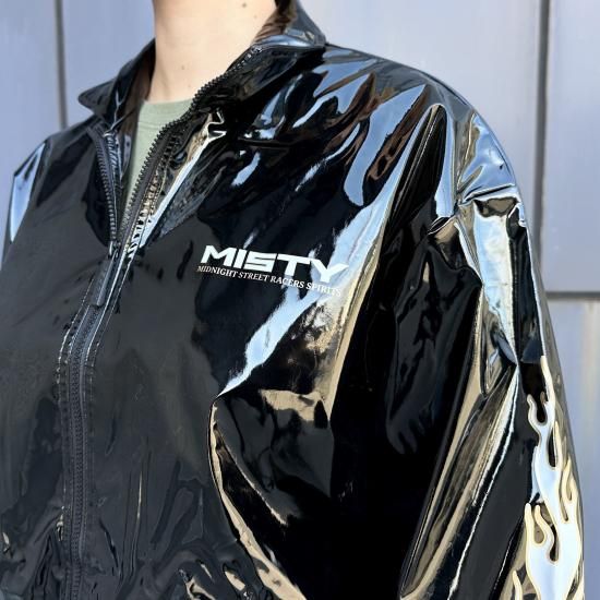 ブラック ブルゾン 黒ナイロンバッグと◎PRADAプラダ ロゴ フード レザージャケット