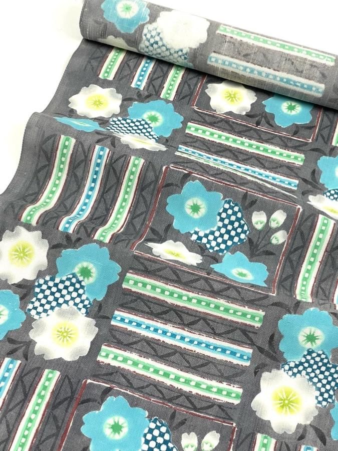 絵型染め関美穂子メリーゴーランド知多木綿浴衣 絵型染め関美穂子メリーゴーランド知多木綿浴衣