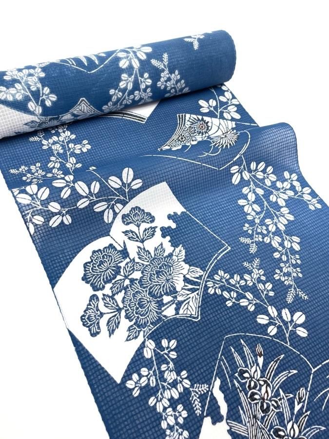 本染浴衣反物 伝統工芸品 幅40cm長さ12m 鈍く 本染浴衣反物 伝統工芸品 幅40cm長さ12m 鈍く