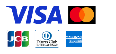 VISA MasterCard JCB DinersClub アメリカン・エキスプレス