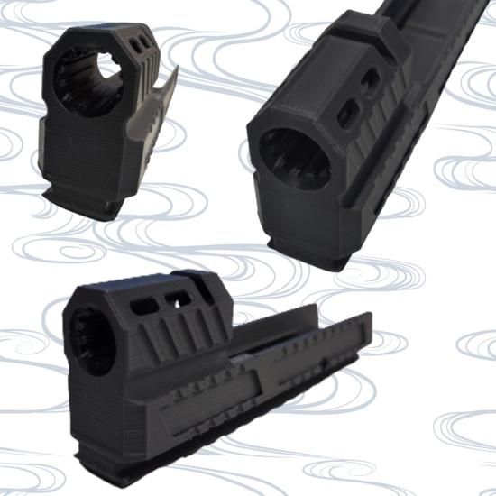 A*h様 サプレッサー、マズルパーツセット フラッシュトレーサー HK45専用 (Aタイプ) コンペンセイター