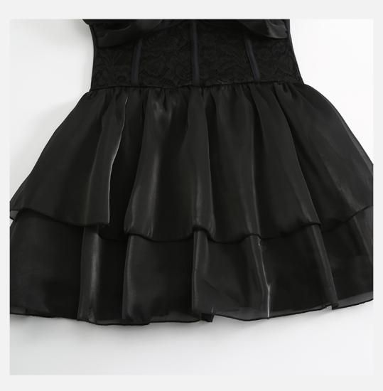 水着 ワンピース水着 花柄 レース フレアスカート フリル ブラック 水着 ワンピース水着 花柄 レース フレアスカート フリル ブラック