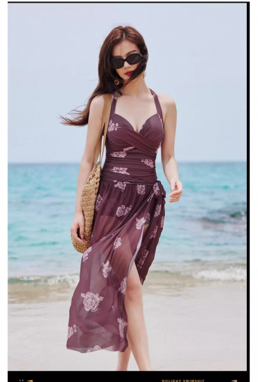 ★Zimmermann★ Ascension 花柄 ホルターネック ワンピース水着 水着 ワンピース水着 ホルターネック 花柄 スリットスカート