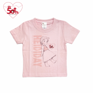子ども半袖Tシャツ HEIDIDAY2024 よりそいハイジ柄 ベビーピンク サイズ：100cm
