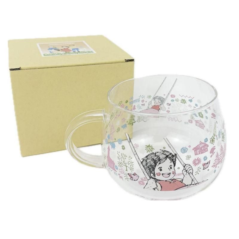 耐熱ガラスマグ 三郷陶器 ブランコハイジ版画柄 ガラス ハイジ