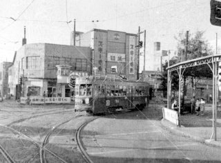 函館市電 十字街 1962年8月