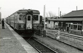 男鹿線 ディーゼルカー船越駅着 秋田県 昭和53 1978