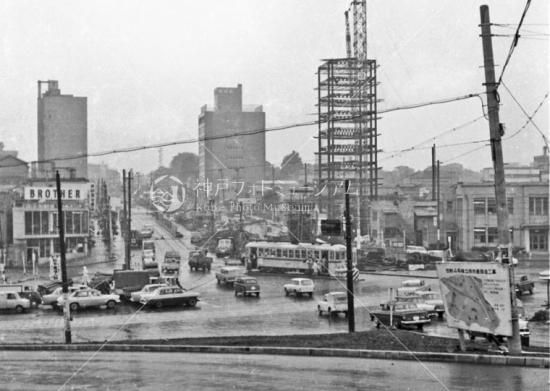 都電 9系統又は10系統 赤坂見附交差点付近 1963年9月頃 - 神戸