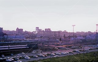 富山地方鉄道　富山駅 奥はＪＲ富山駅 1985年6月