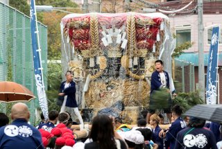 海神社秋祭 東高丸布団太鼓巡行 乙木小学校付近 平成30年