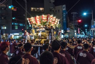 海神社秋祭 東垂水布団太鼓 神田町交差点 平成30年