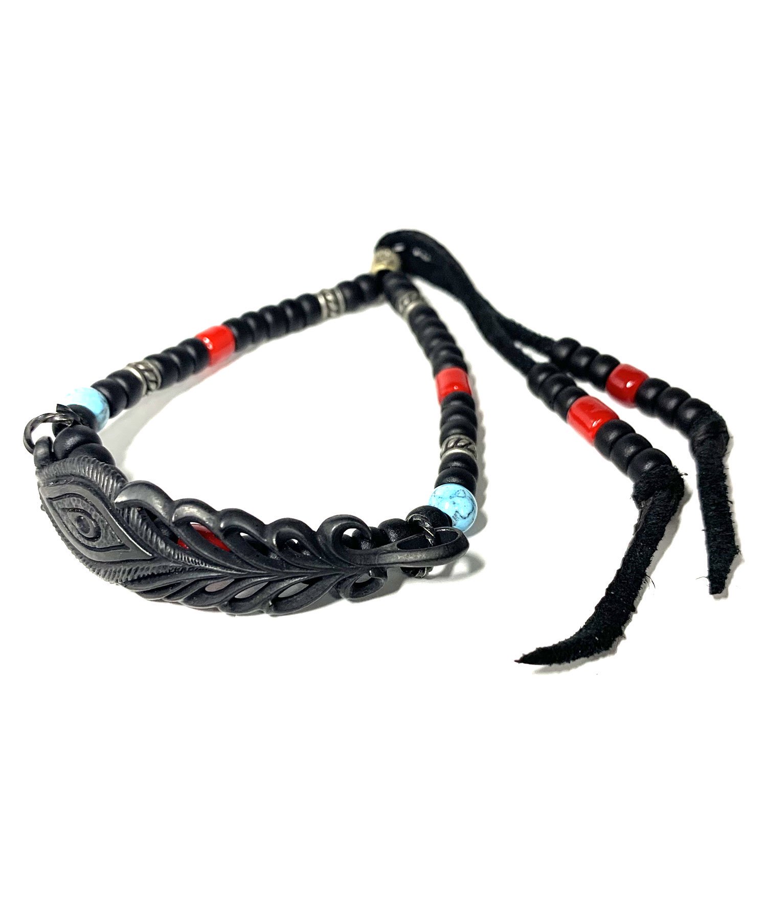 BLACK HONEY CHILI COOKIE（ブラックハニーチリクッキー）Peacock Feather Beads Bracelet