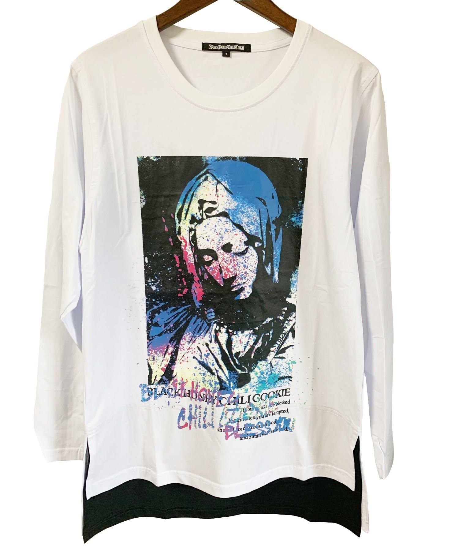 BLACK HONEY CHILI COOKIE（ブラックハニーチリクッキー）Saint Mary L/S Tee【White】