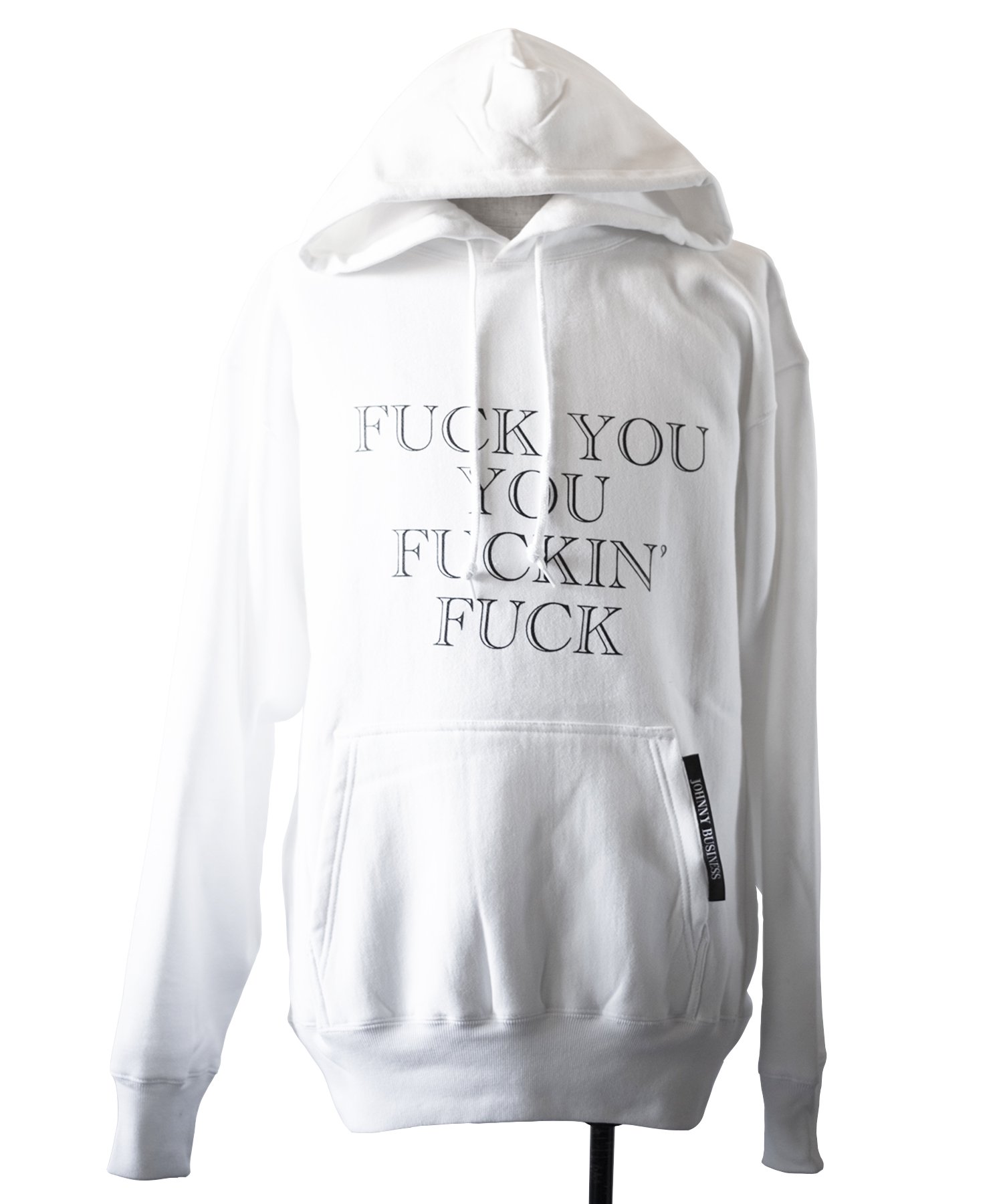 JOHNNY BUSINESS （ジョニービジネス） FUCK YOU YOU FUCKIN' FUCK Hoodie 【WHITE】