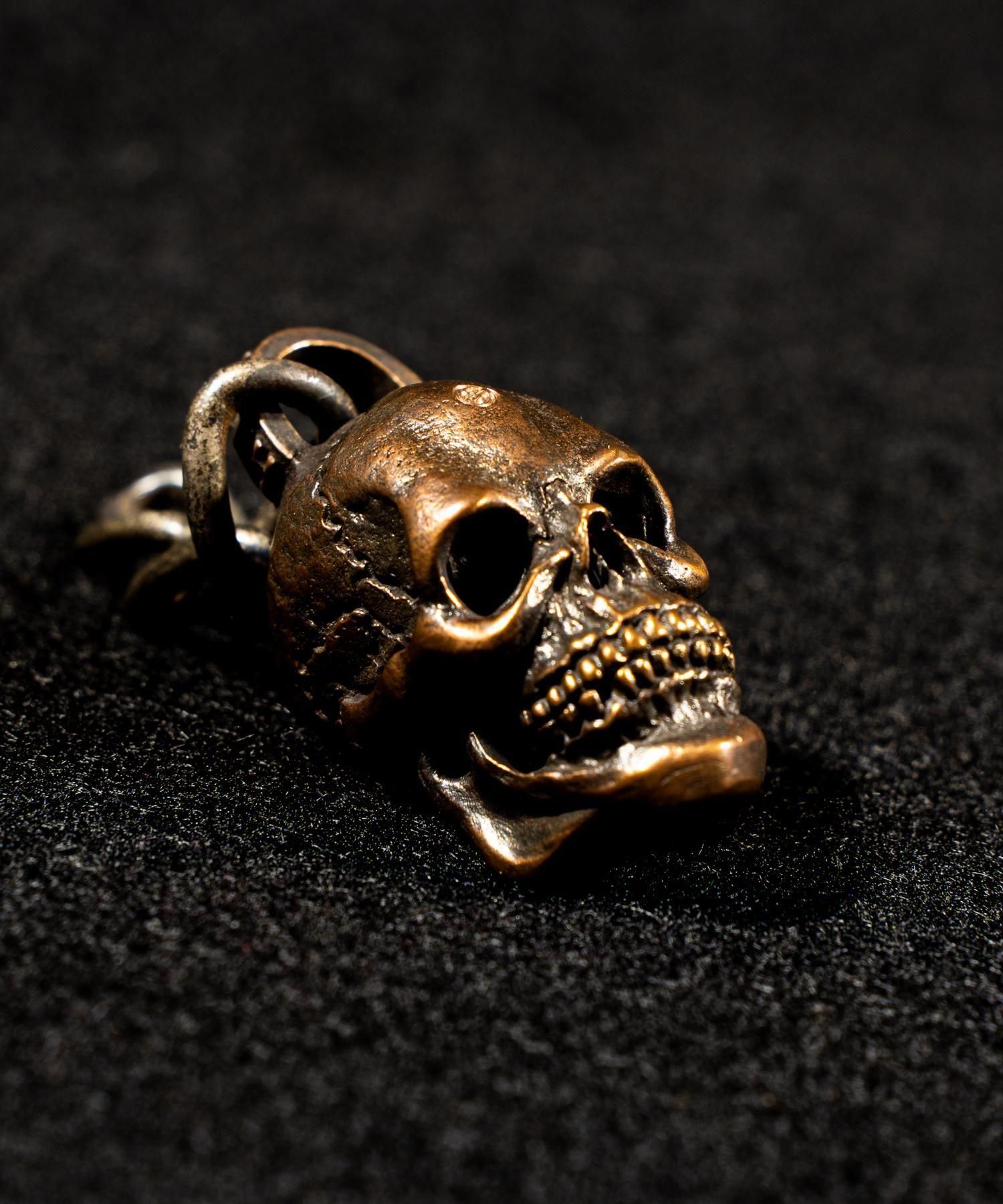 JUNK SMITH (ジャンクスミス)Good Luck Skull Head Keychain 【Copper alloy&Steel】