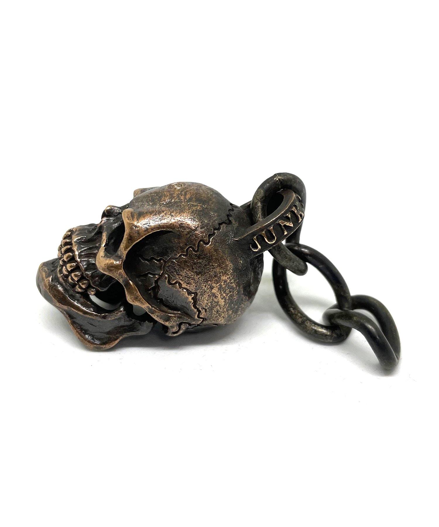 JUNK SMITH （ジャンクスミス）Good Luck Skull Head Keychain 【Copper alloy＆Steel】