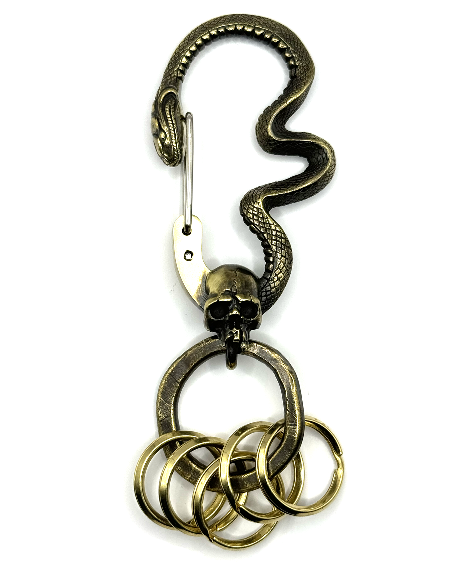ROSH （ロッシュ）Snake&Skull Keychain / BRASS