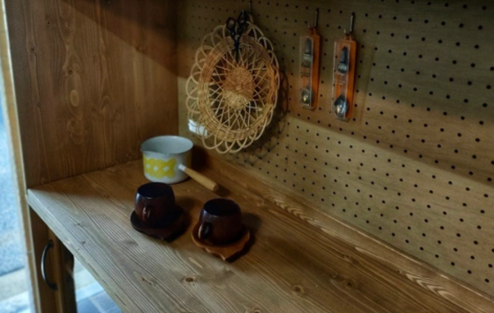 ハンドメイド カップボード 引戸 スライドドア 食器棚 オーク ハンドメイド カップボード 引戸 スライドドア 食器棚 オーク