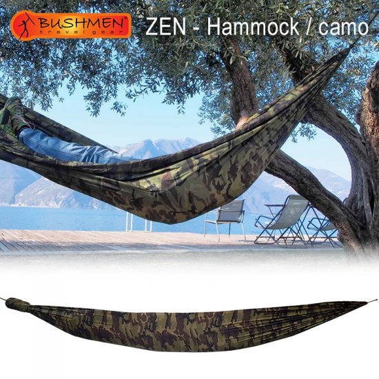 ハンモック BUSHMEN Travel Gear（ブッシュメン トラベル ギア） ZEN - Hammock ハンモック/ camo （カモ）