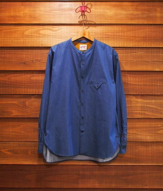 GERUGA(륬)/NO COLLAR SHIRTS / LIGHT-OZ DENIM