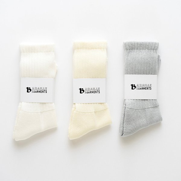 BARAILLE&GARMENTS（バライルアンドガーメンツ)/American Sea Island Cotton Rib Socks