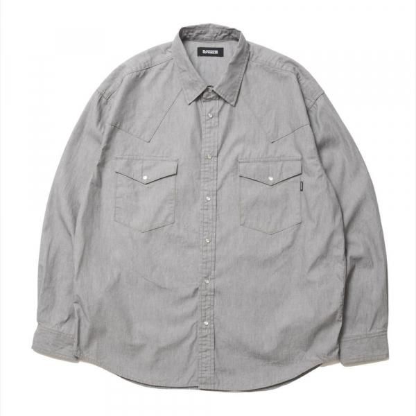ROTTWEILER(åȥ磻顼)/R9 GRAY DENIM SHIRT